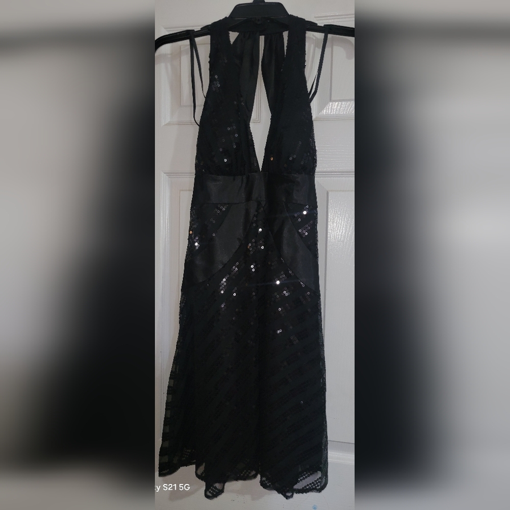 NWOT Women's Morgan 4 Ever Elegant Black Sequin Dress Little Black Dress